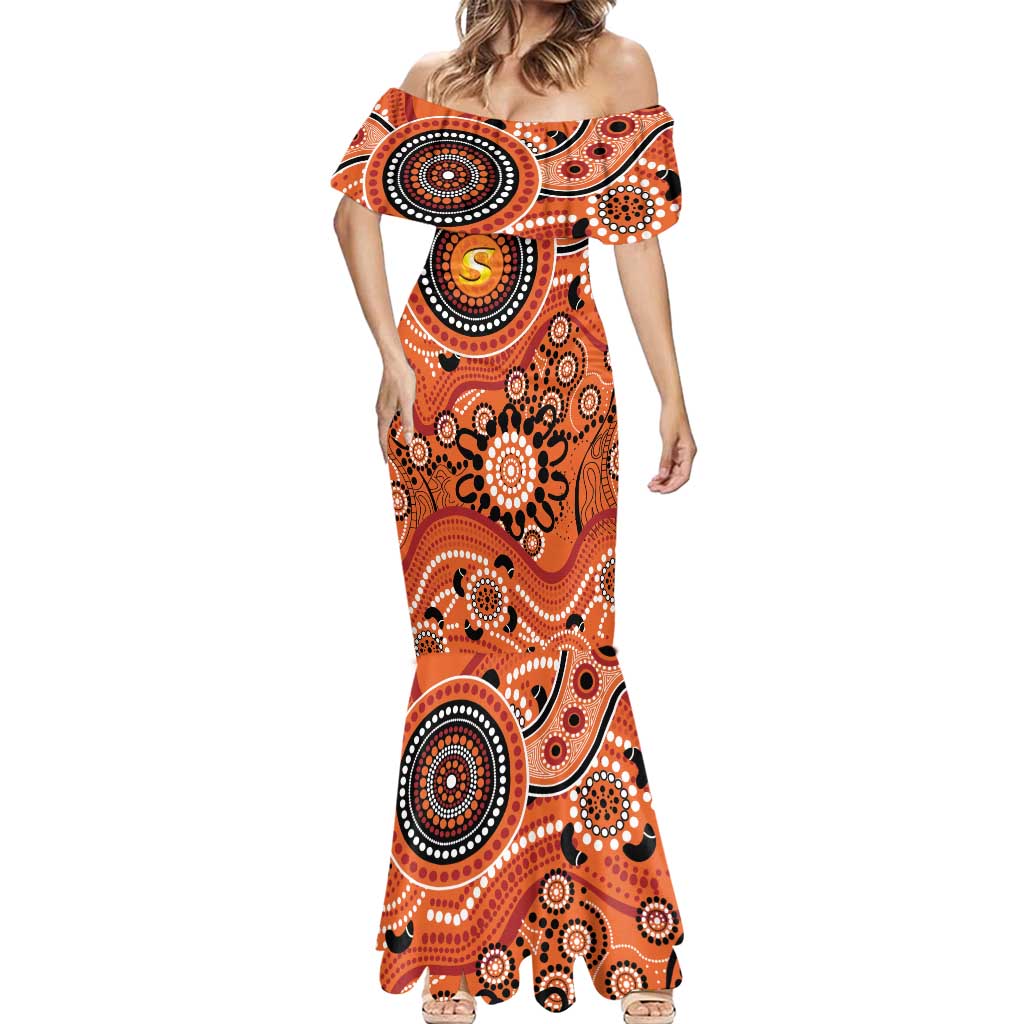 Scorchers Cricket Custom Mermaid Dress Australian Aboriginal