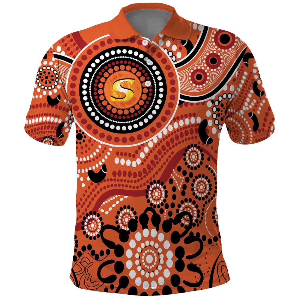 Scorchers Cricket Custom Polo Shirt Australian Aboriginal LT9 - Vibe Hoodie Shop