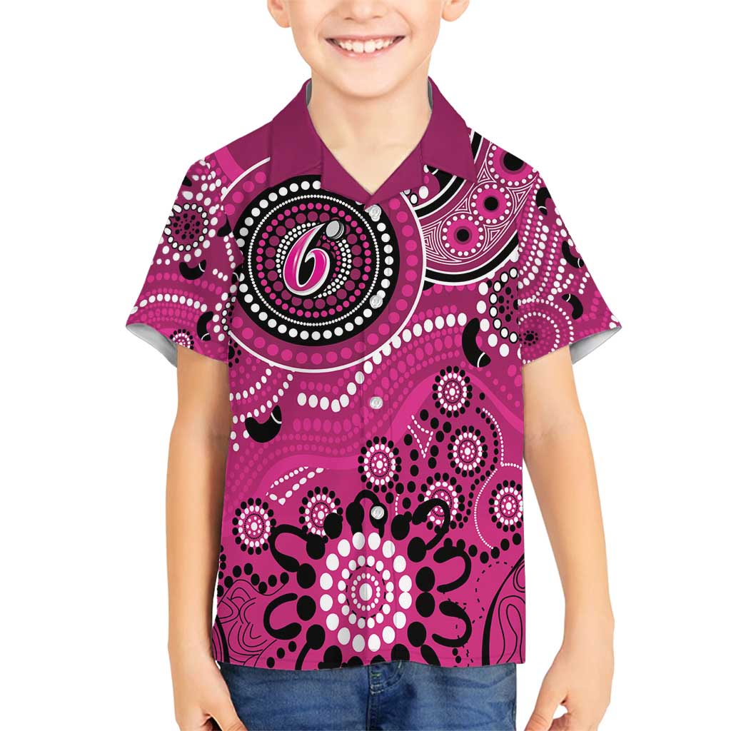 Sixers Cricket Custom Family Matching Long Sleeve Bodycon Dress and Hawaiian Shirt Australian Aboriginal