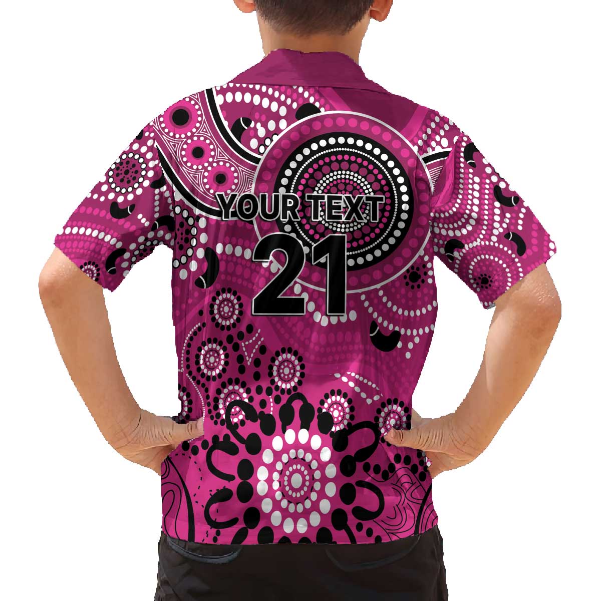 Sixers Cricket Custom Family Matching Off The Shoulder Long Sleeve Dress and Hawaiian Shirt Australian Aboriginal