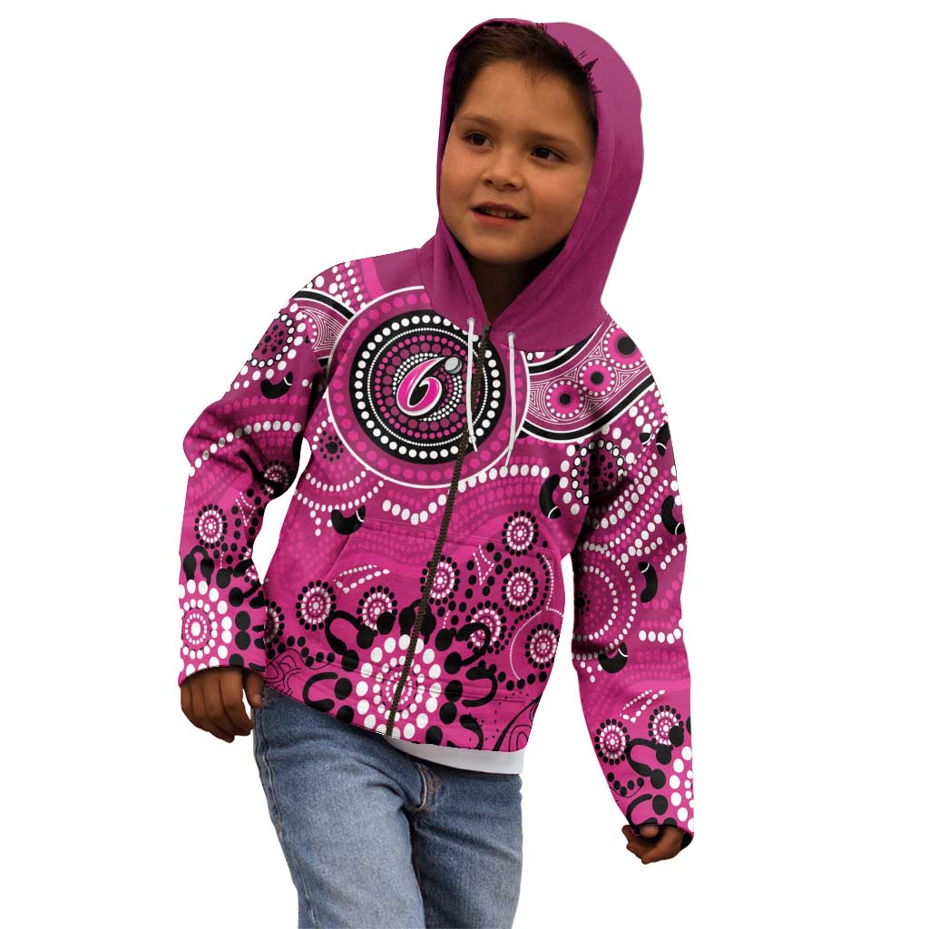 Sixers Cricket Custom Kid Hoodie Australian Aboriginal - Vibe Hoodie Shop