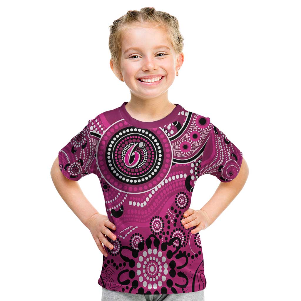 Sixers Cricket Custom Kid T Shirt Australian Aboriginal - Vibe Hoodie Shop