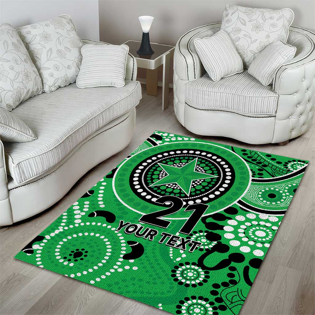 Stars Cricket Custom Area Rug Australian Aboriginal - Vibe Hoodie Shop