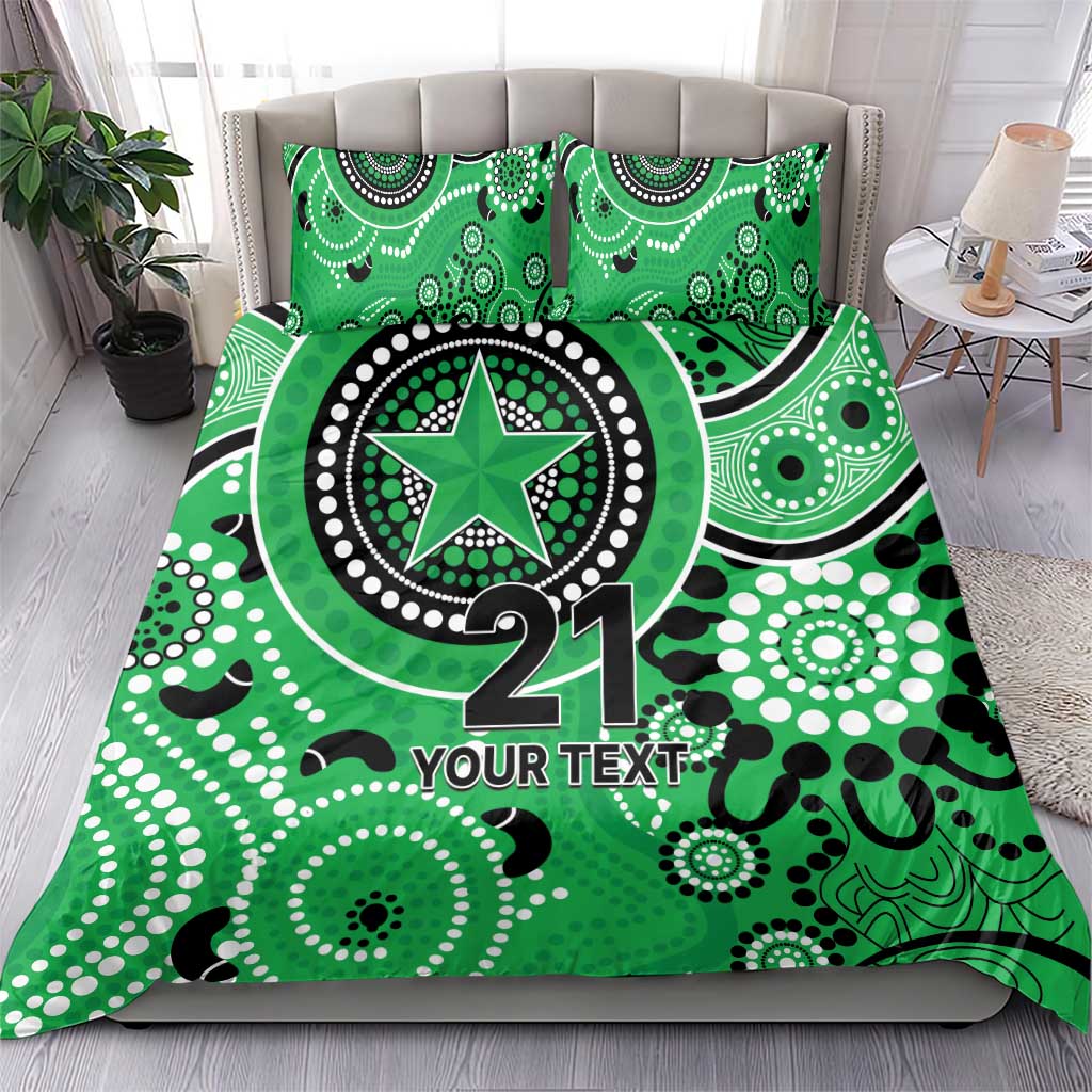 Stars Cricket Custom Bedding Set Australian Aboriginal - Vibe Hoodie Shop