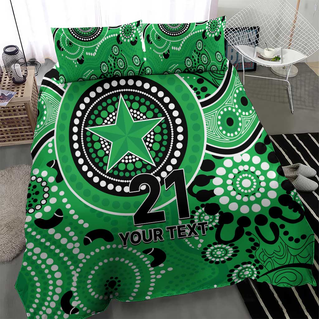 Stars Cricket Custom Bedding Set Australian Aboriginal - Vibe Hoodie Shop