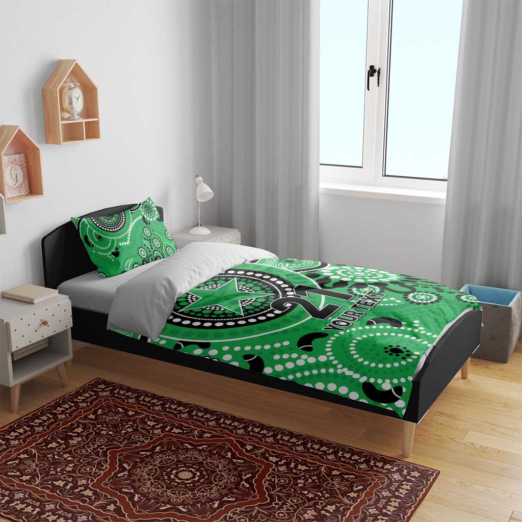 Stars Cricket Custom Bedding Set Australian Aboriginal - Vibe Hoodie Shop