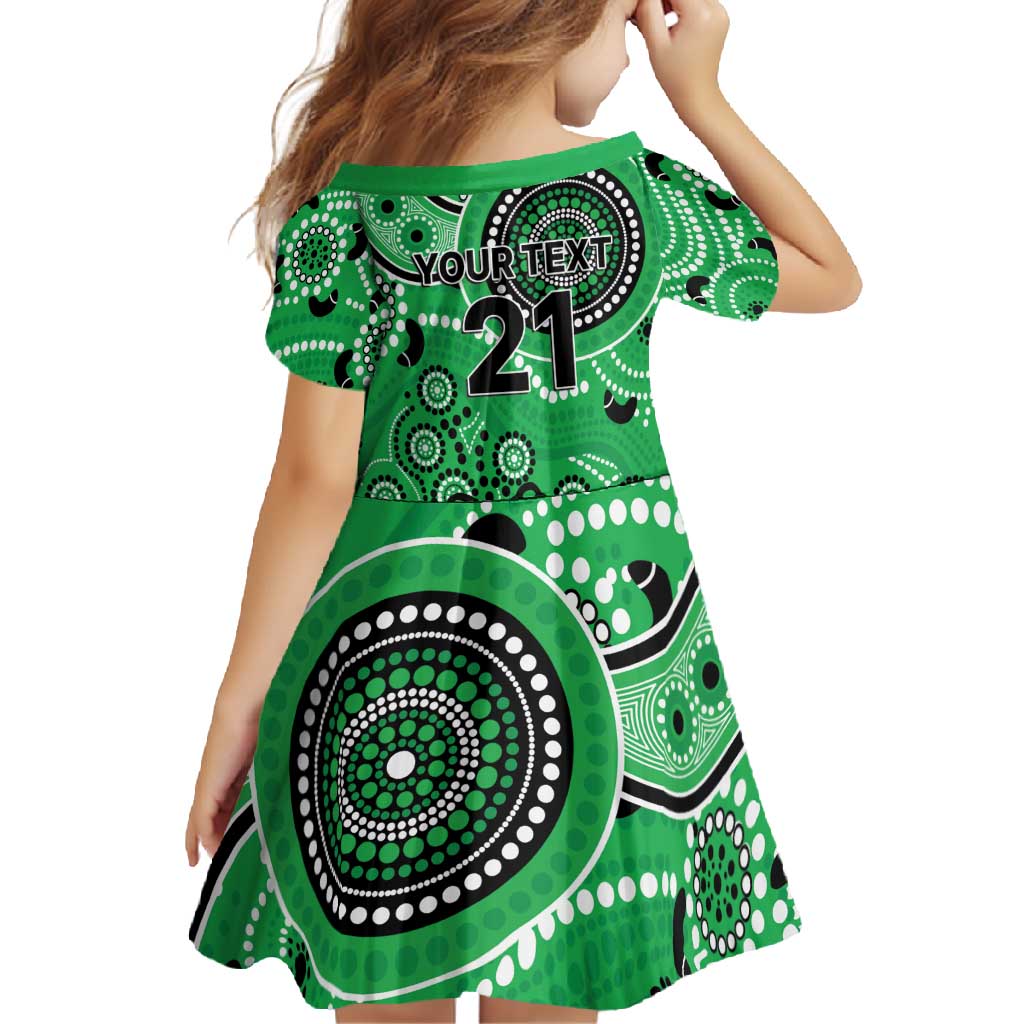 Stars Cricket Custom Family Matching Long Sleeve Bodycon Dress and Hawaiian Shirt Australian Aboriginal