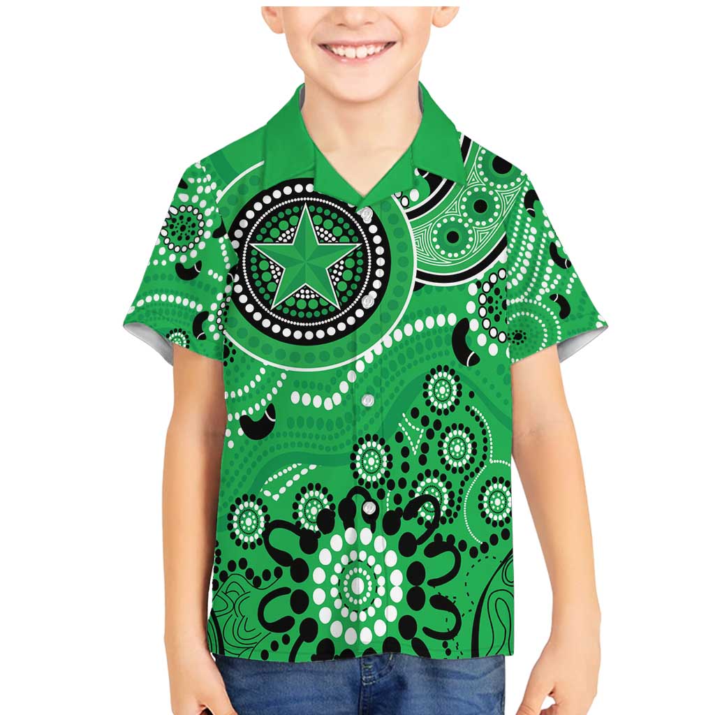 Stars Cricket Custom Family Matching Mermaid Dress and Hawaiian Shirt Australian Aboriginal