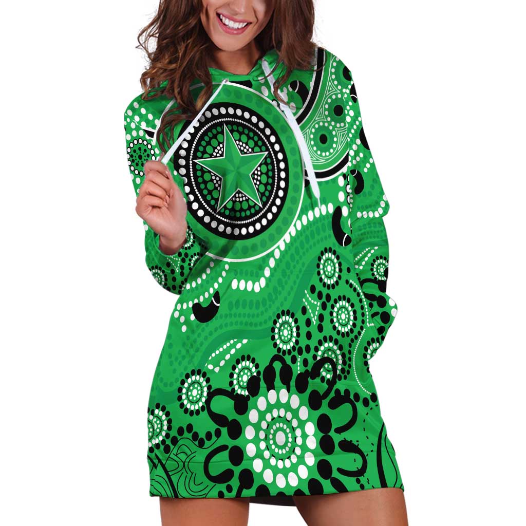 Stars Cricket Custom Hoodie Dress Australian Aboriginal - Vibe Hoodie Shop