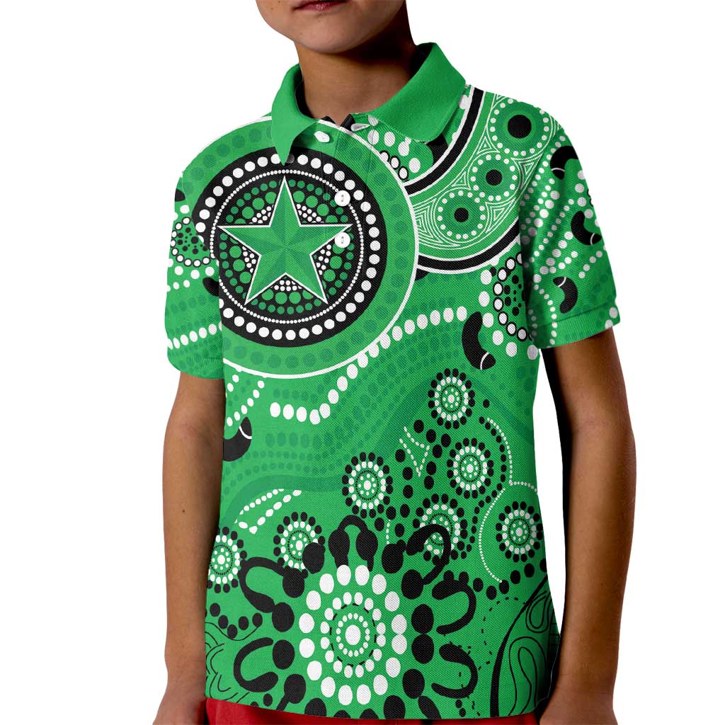 Stars Cricket Custom Kid Polo Shirt Australian Aboriginal - Vibe Hoodie Shop