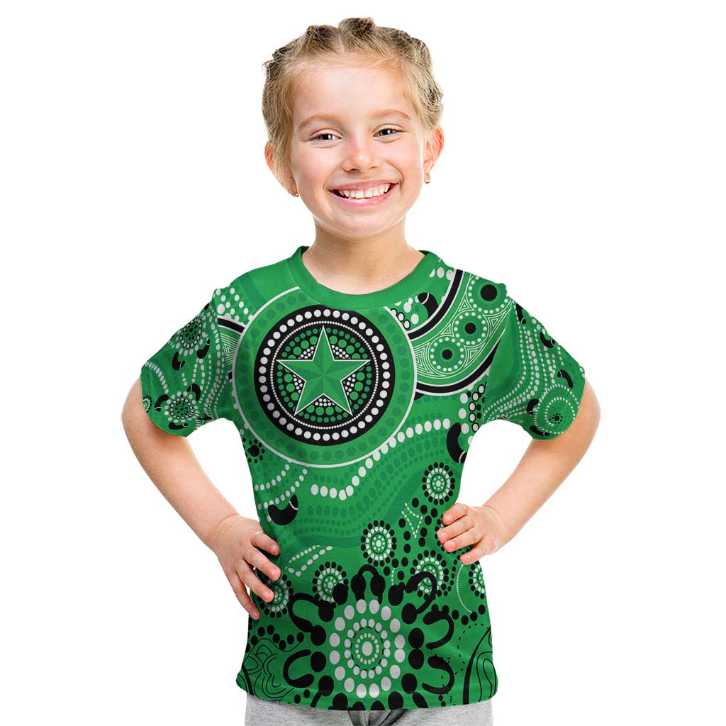 Stars Cricket Custom Kid T Shirt Australian Aboriginal - Vibe Hoodie Shop