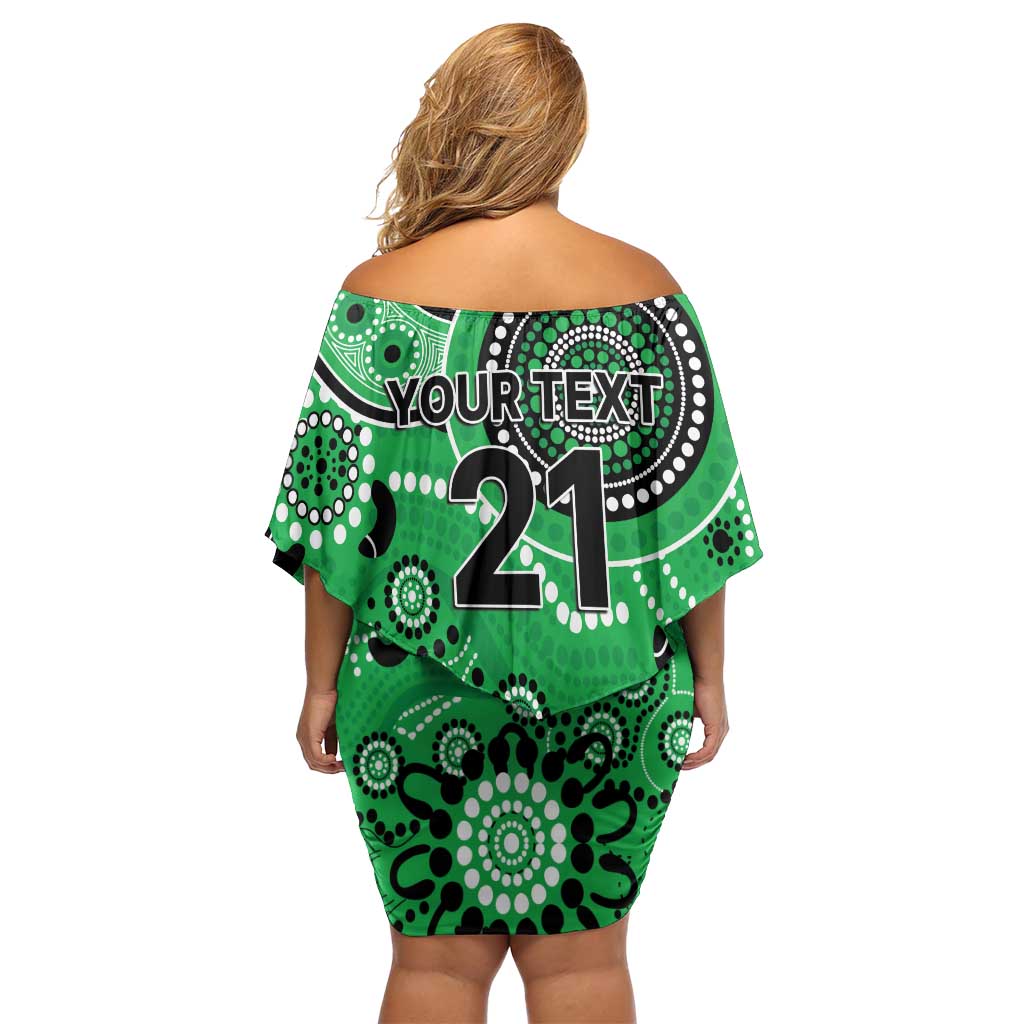 Stars Cricket Custom Off Shoulder Short Dress Australian Aboriginal