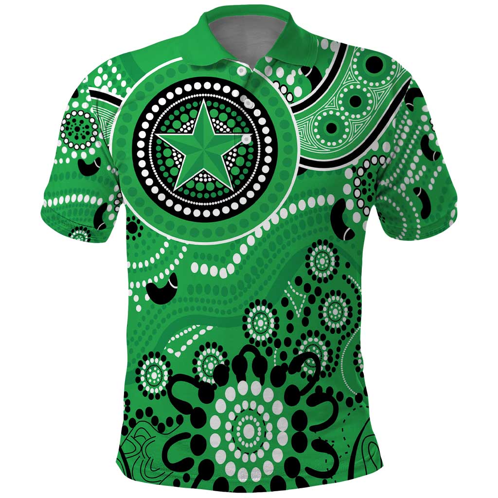 Stars Cricket Custom Polo Shirt Australian Aboriginal LT9 - Vibe Hoodie Shop