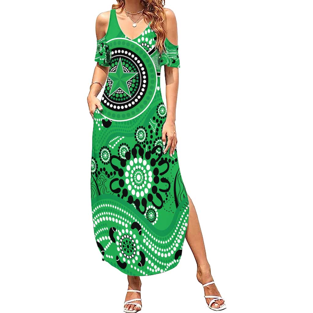 Stars Cricket Custom Summer Maxi Dress Australian Aboriginal