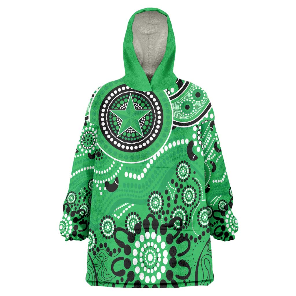 Stars Cricket Custom Wearable Blanket Hoodie Australian Aboriginal - Vibe Hoodie Shop