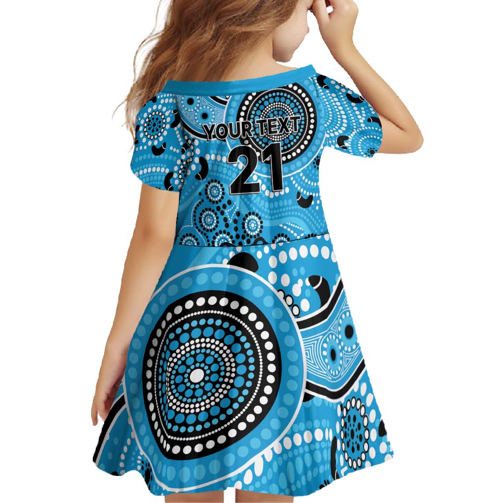 Strikers Cricket Custom Family Matching Long Sleeve Bodycon Dress and Hawaiian Shirt Australian Aboriginal