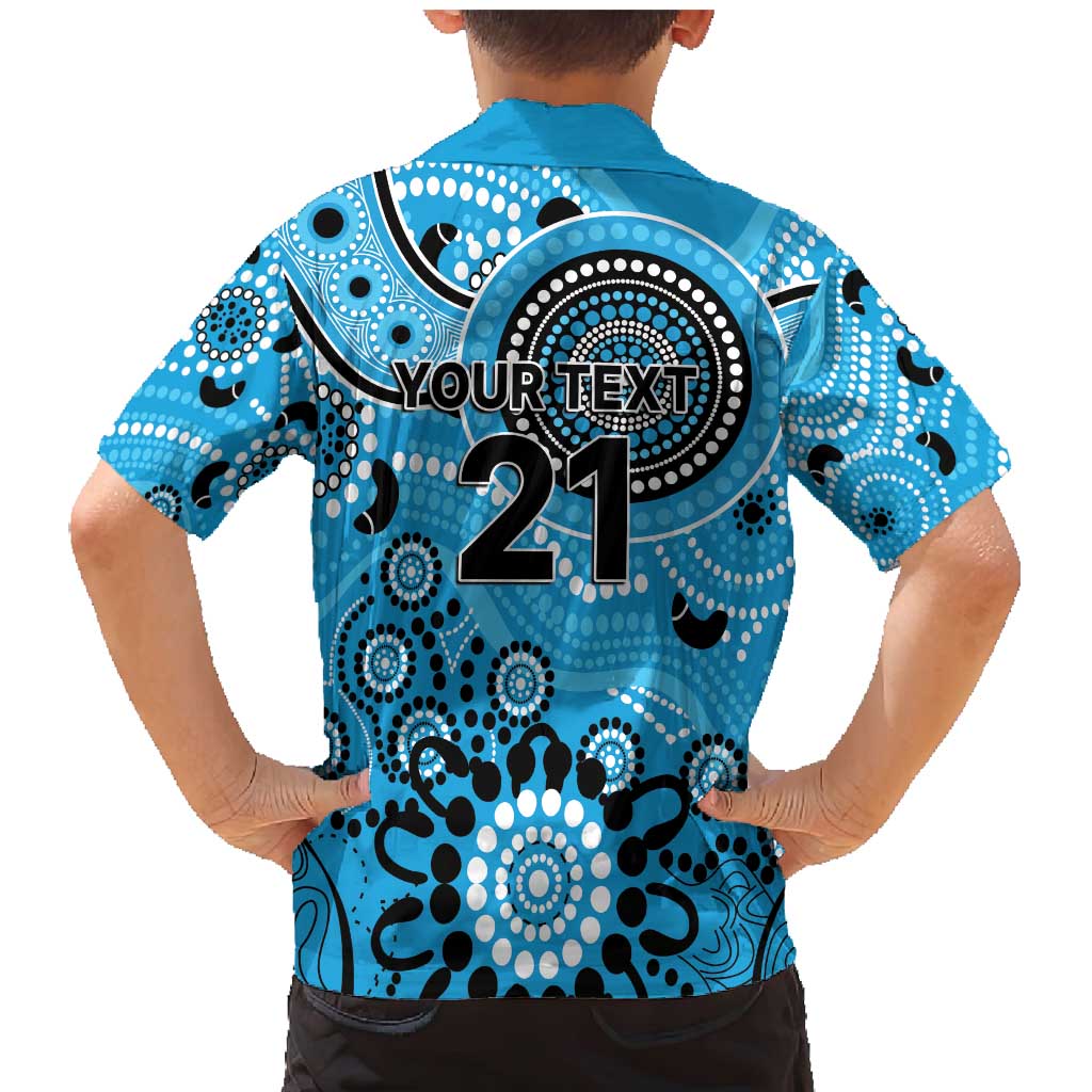 Strikers Cricket Custom Family Matching Mermaid Dress and Hawaiian Shirt Australian Aboriginal