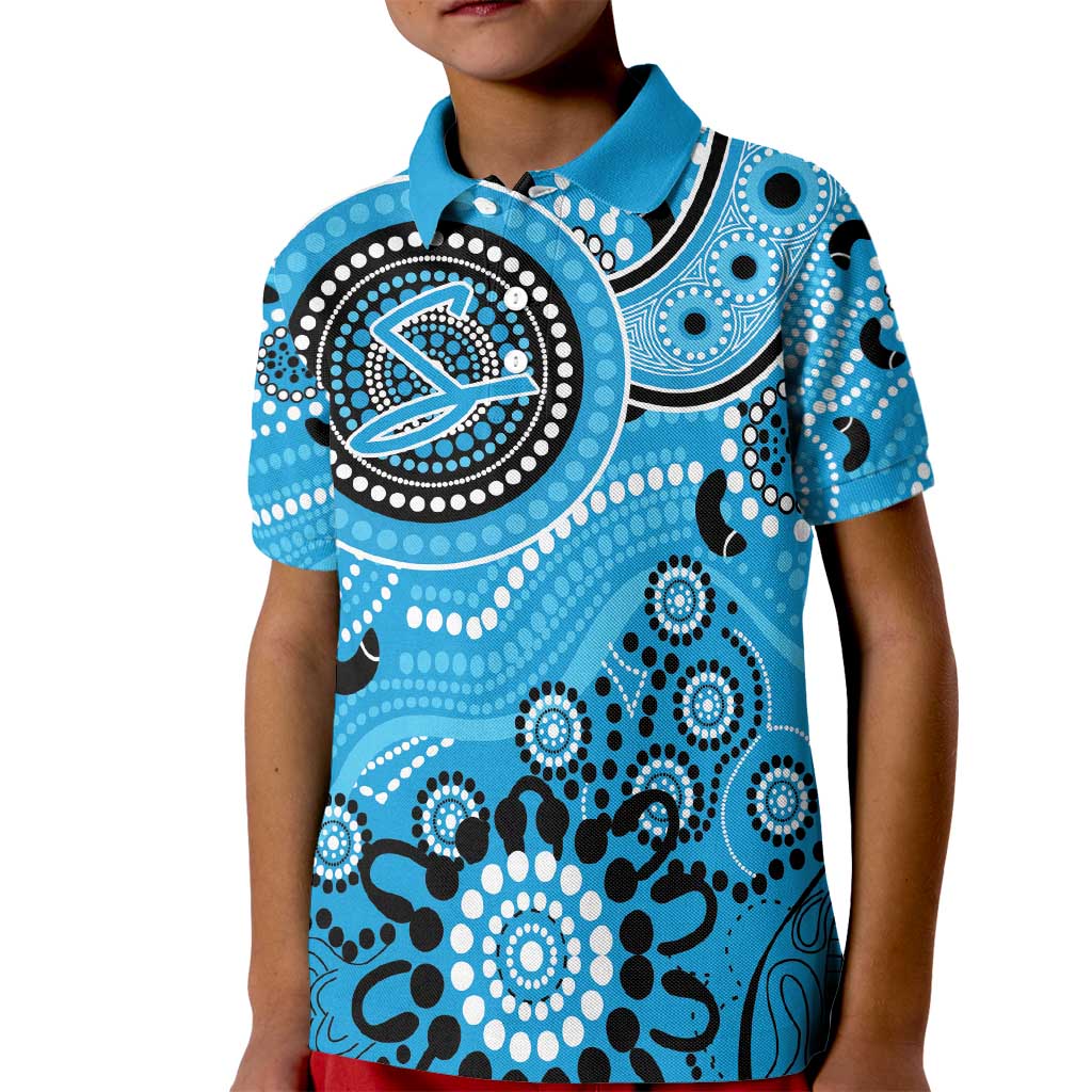 Strikers Cricket Custom Kid Polo Shirt Australian Aboriginal - Vibe Hoodie Shop