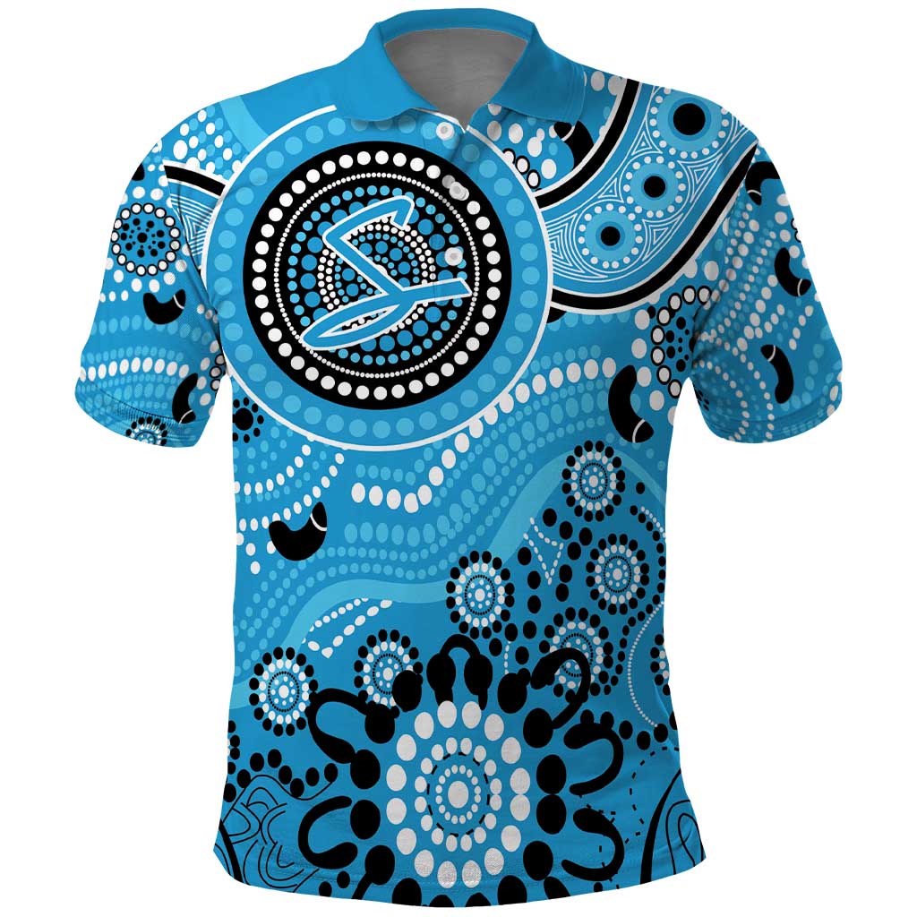 Strikers Cricket Custom Polo Shirt Australian Aboriginal LT9 - Vibe Hoodie Shop