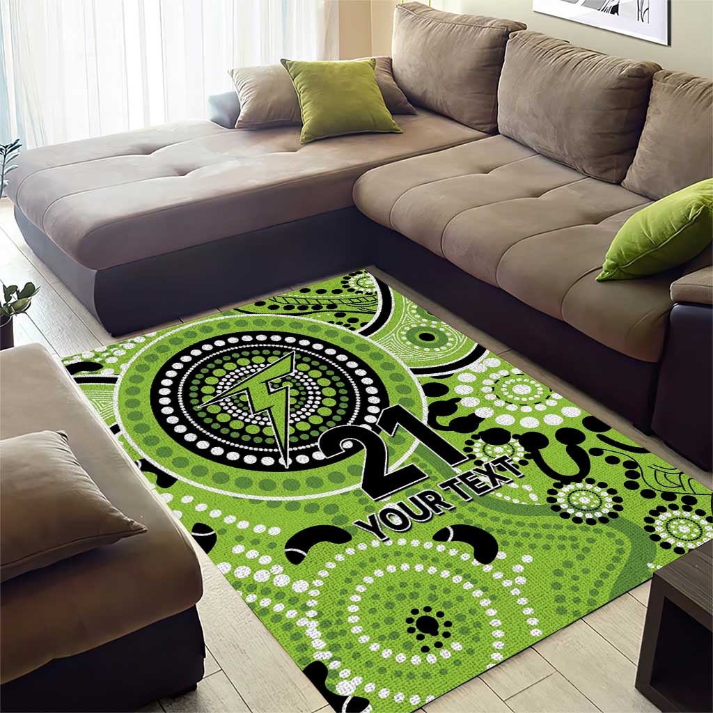 Thunder Cricket Custom Area Rug Australian Aboriginal - Vibe Hoodie Shop