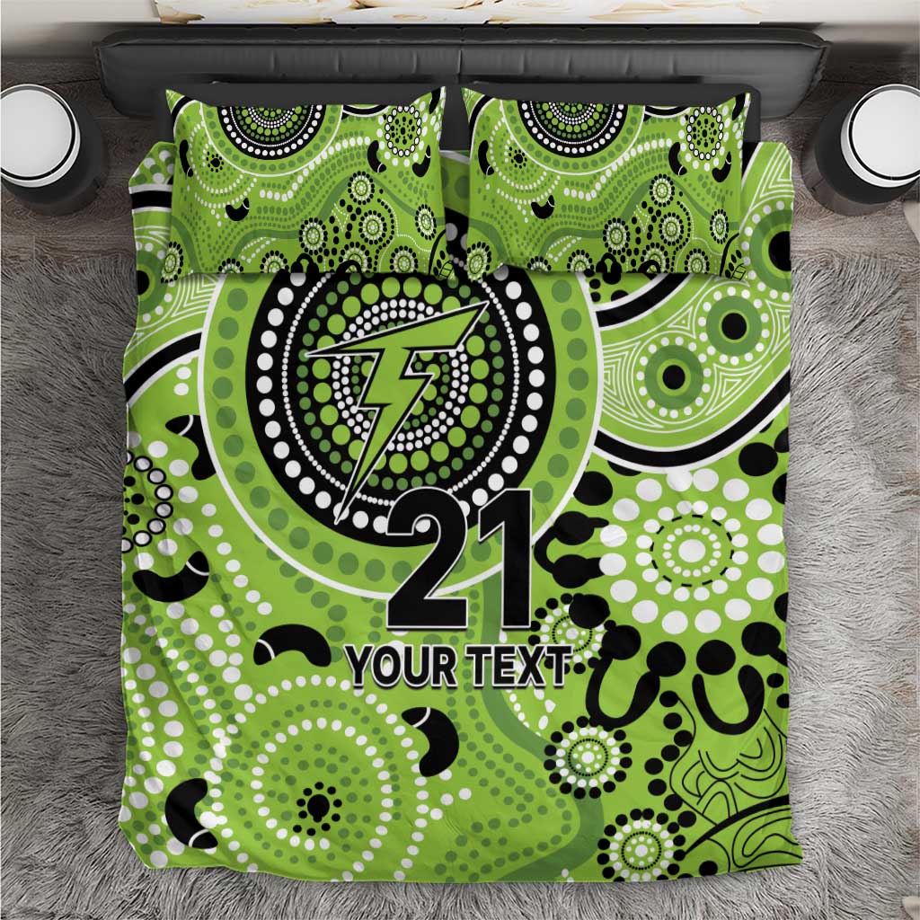 Thunder Cricket Custom Bedding Set Australian Aboriginal - Vibe Hoodie Shop