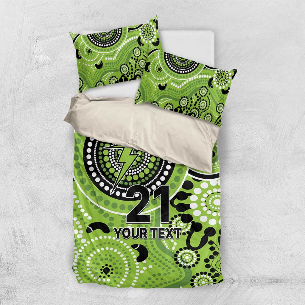 Thunder Cricket Custom Bedding Set Australian Aboriginal - Vibe Hoodie Shop