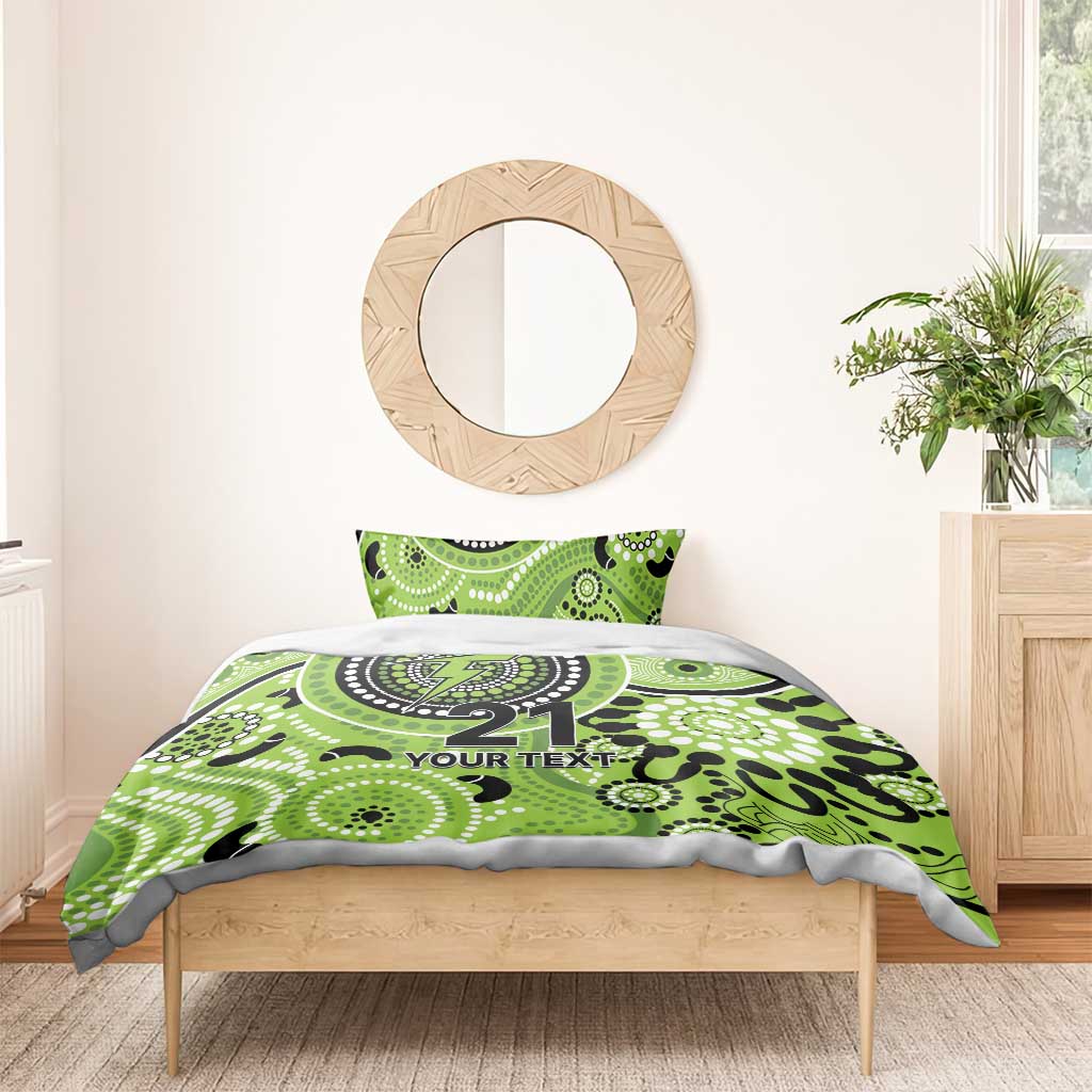 Thunder Cricket Custom Bedding Set Australian Aboriginal - Vibe Hoodie Shop