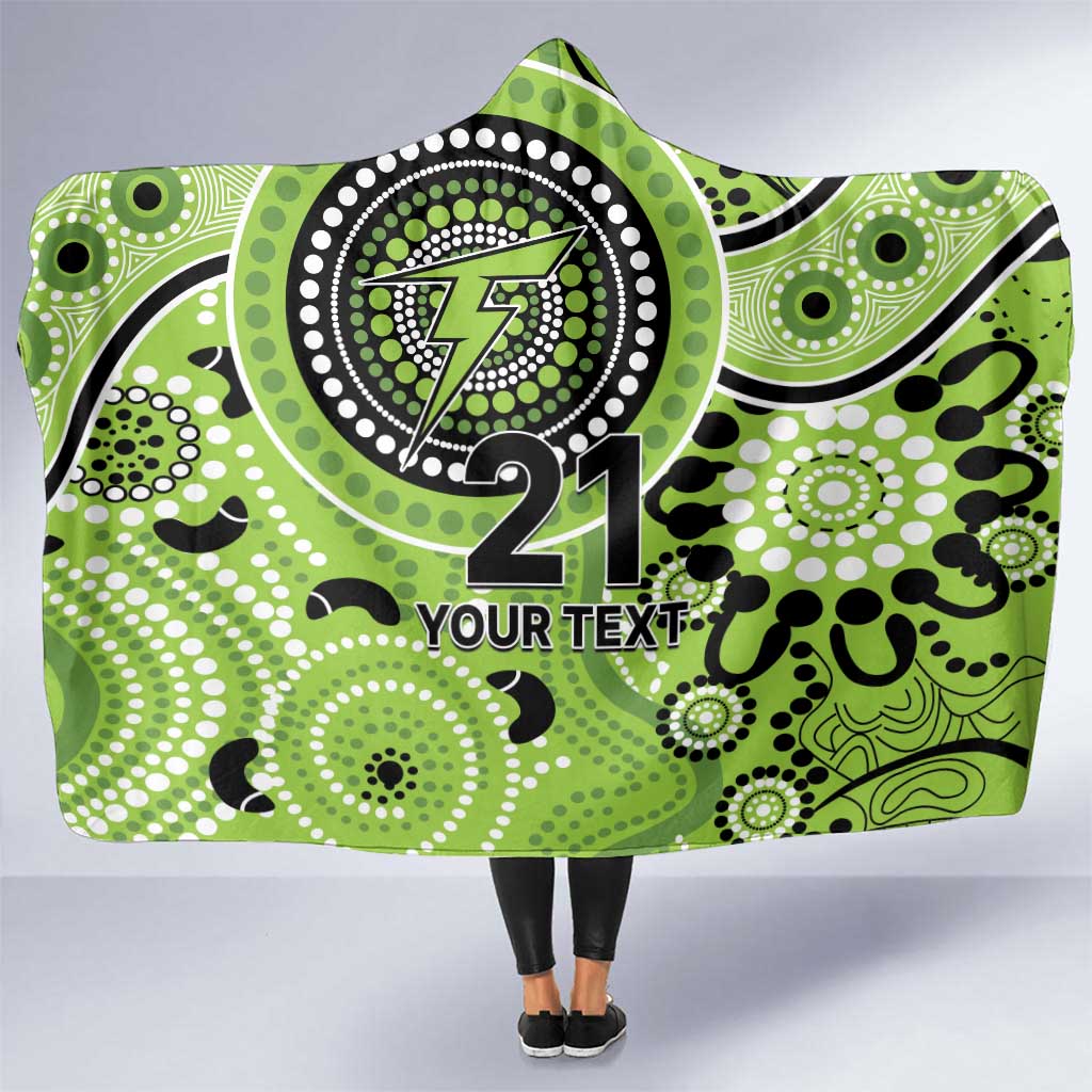 Thunder Cricket Custom Hooded Blanket Australian Aboriginal