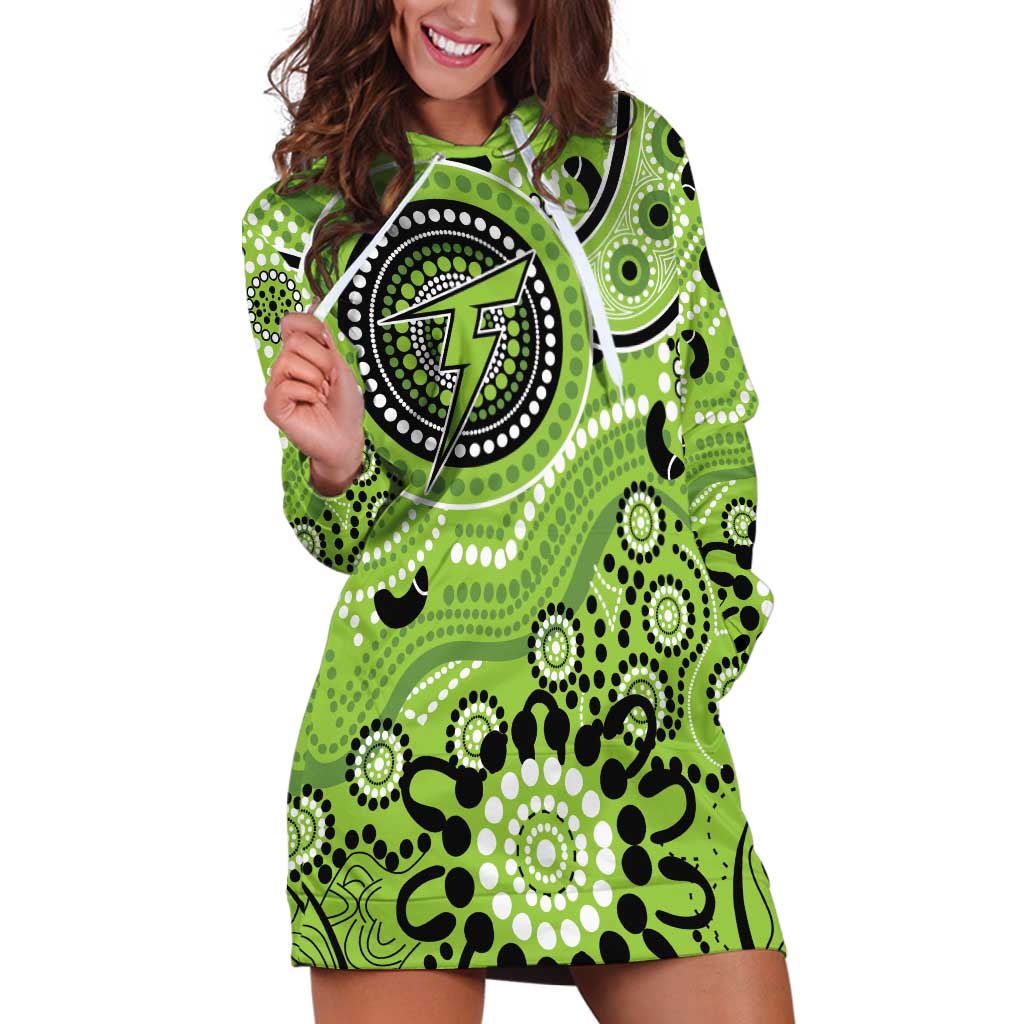 Thunder Cricket Custom Hoodie Dress Australian Aboriginal - Vibe Hoodie Shop