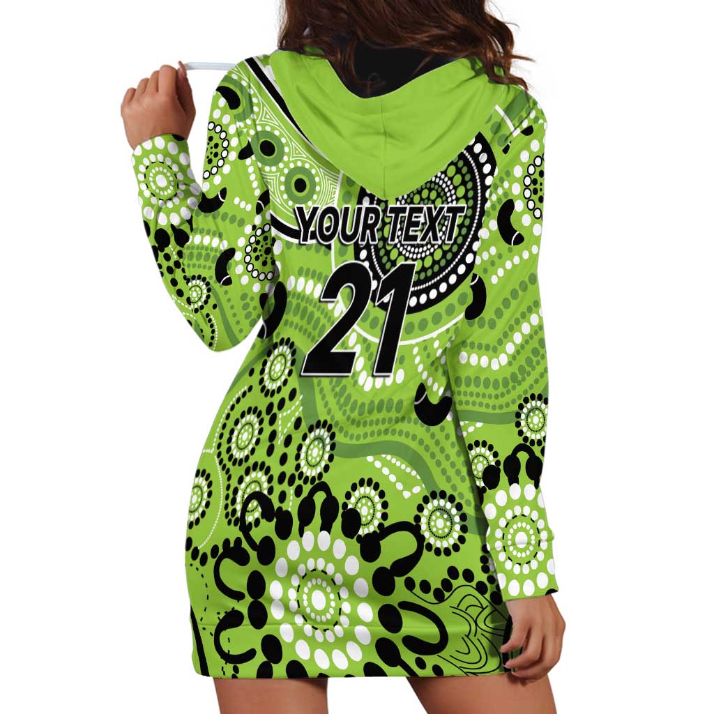 Thunder Cricket Custom Hoodie Dress Australian Aboriginal - Vibe Hoodie Shop