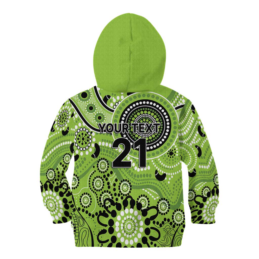 Thunder Cricket Custom Kid Hoodie Australian Aboriginal - Vibe Hoodie Shop