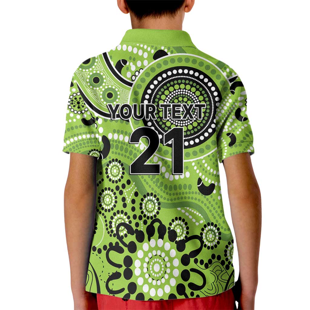 Thunder Cricket Custom Kid Polo Shirt Australian Aboriginal - Vibe Hoodie Shop