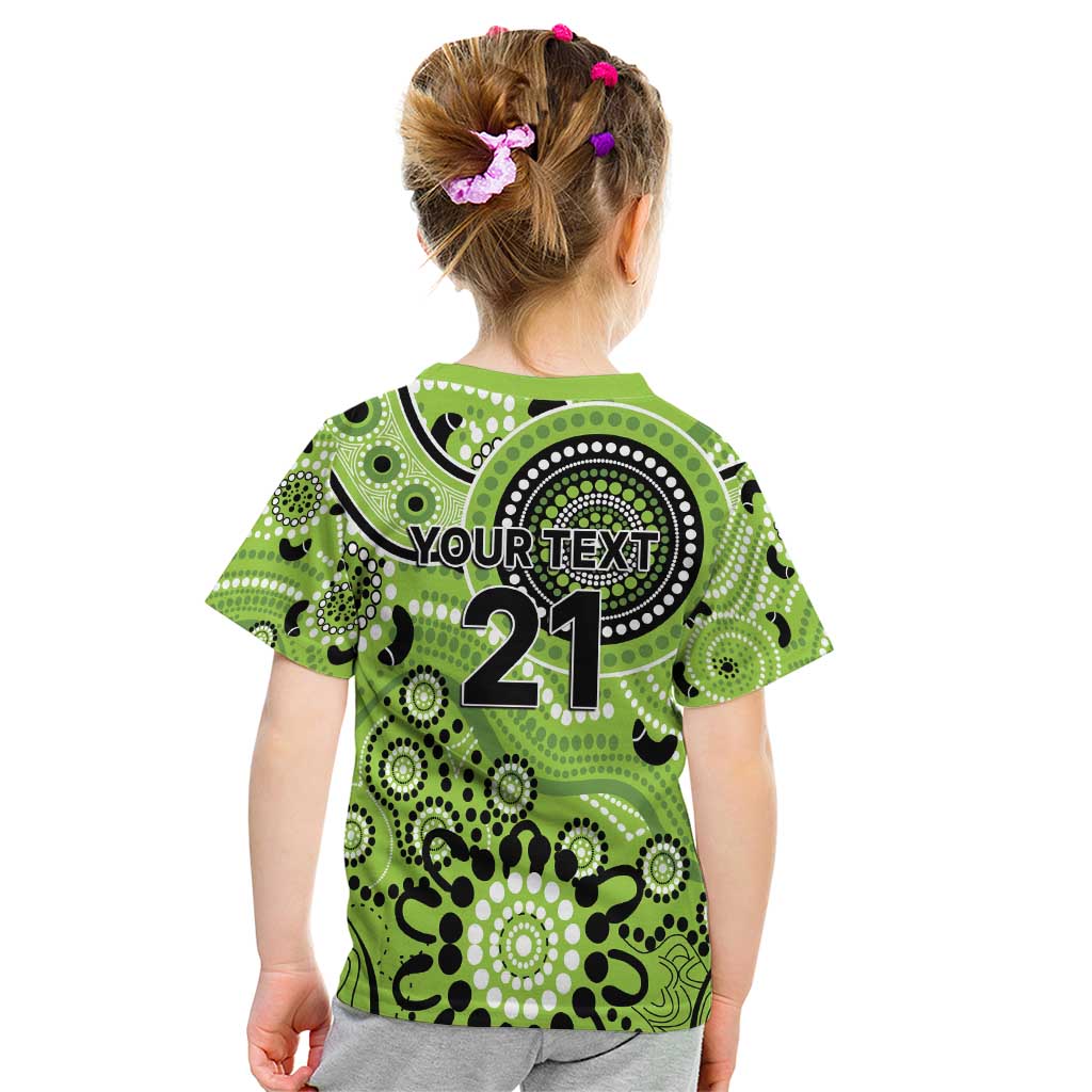 Thunder Cricket Custom Kid T Shirt Australian Aboriginal - Vibe Hoodie Shop