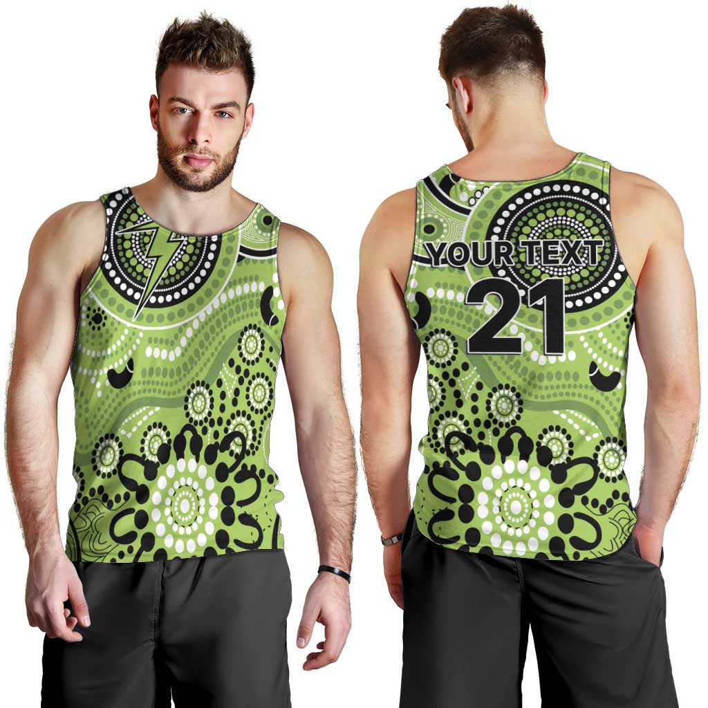 Thunder Cricket Custom Men Tank Top Australian Aboriginal - Vibe Hoodie Shop