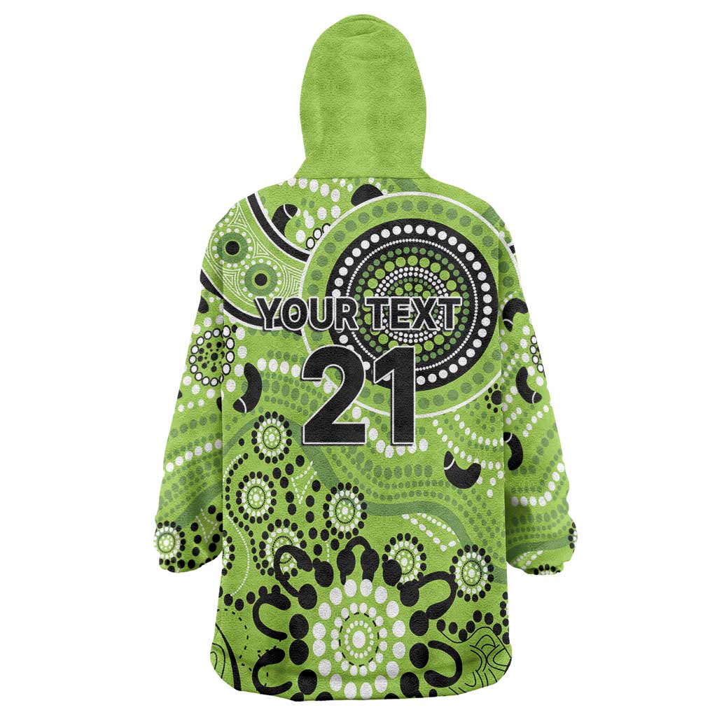 Thunder Cricket Custom Wearable Blanket Hoodie Australian Aboriginal - Vibe Hoodie Shop