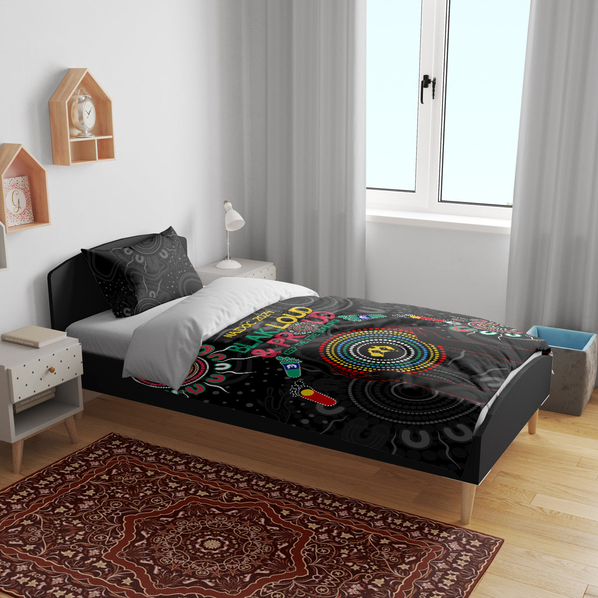Blak Loud and Proud NAIDOC 2024 Bedding Set Indigenous Aboriginal - Vibe Hoodie Shop