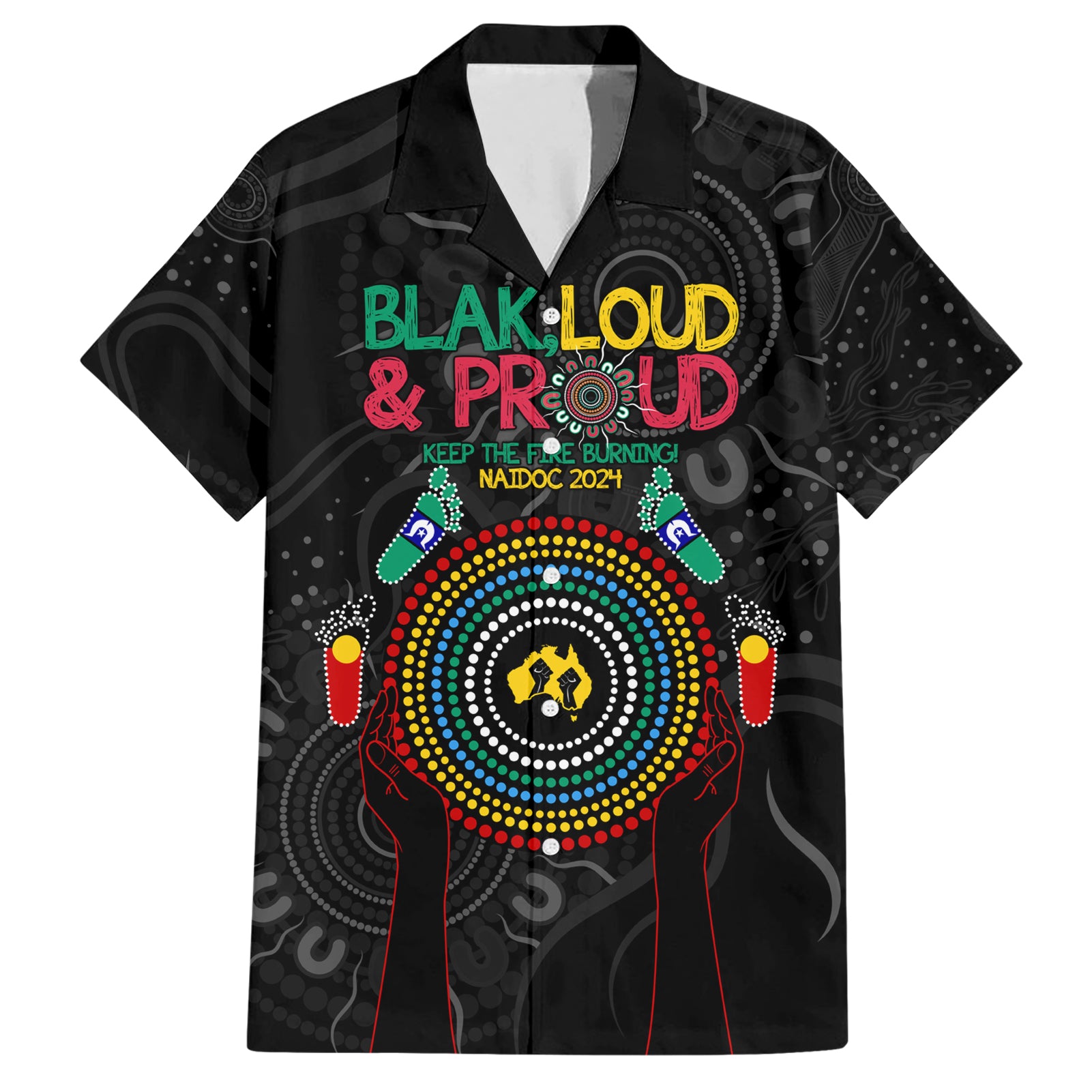 Blak Loud and Proud NAIDOC 2024 Hawaiian Shirt Indigenous Aboriginal - Vibe Hoodie Shop