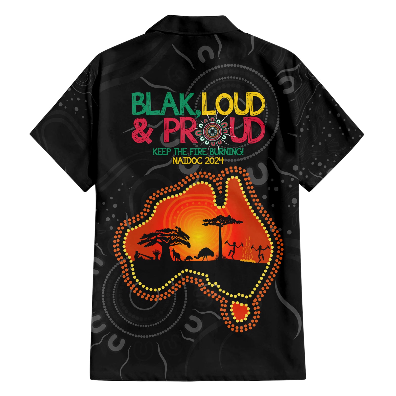 Blak Loud and Proud NAIDOC 2024 Hawaiian Shirt Indigenous Aboriginal - Vibe Hoodie Shop