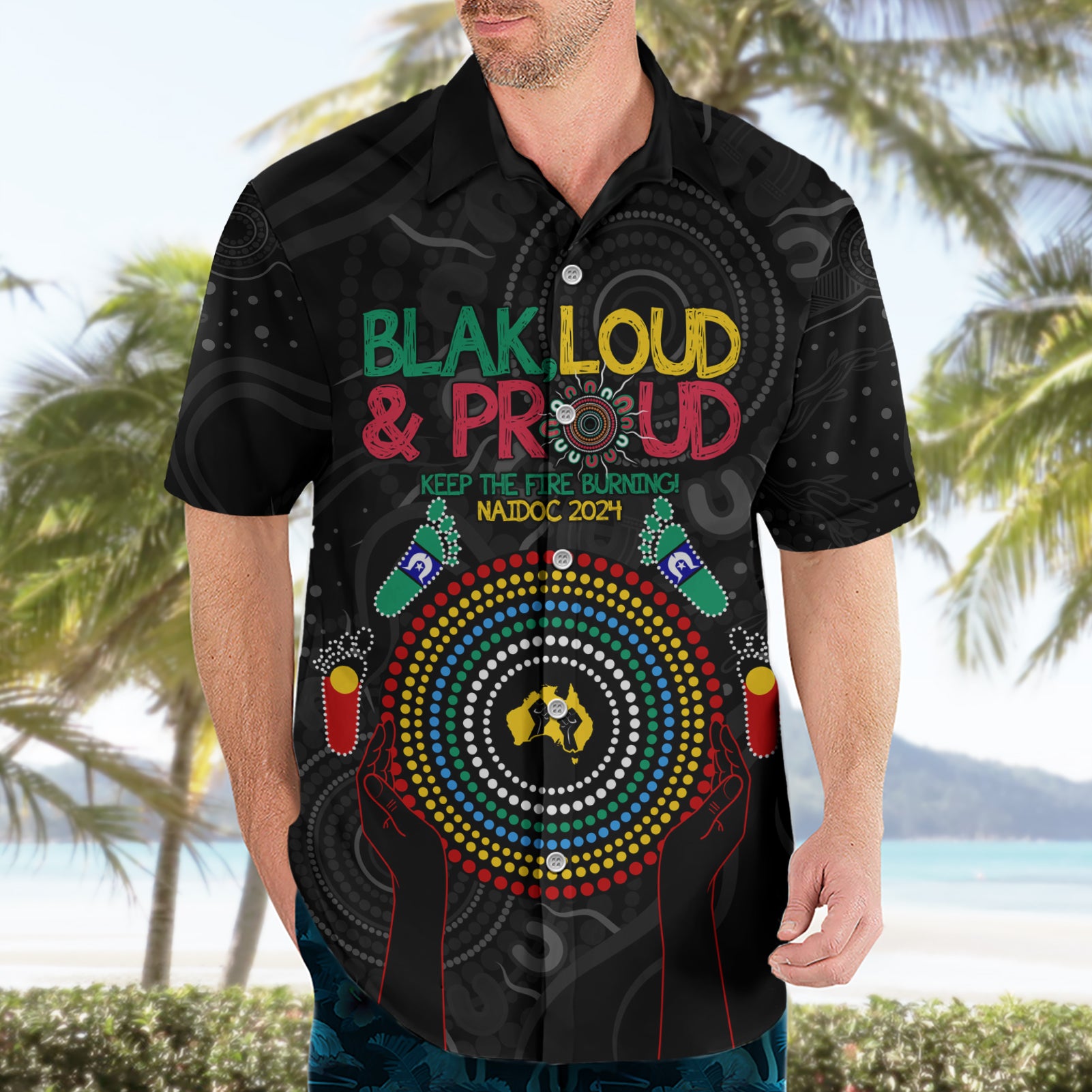 Blak Loud and Proud NAIDOC 2024 Hawaiian Shirt Indigenous Aboriginal - Vibe Hoodie Shop