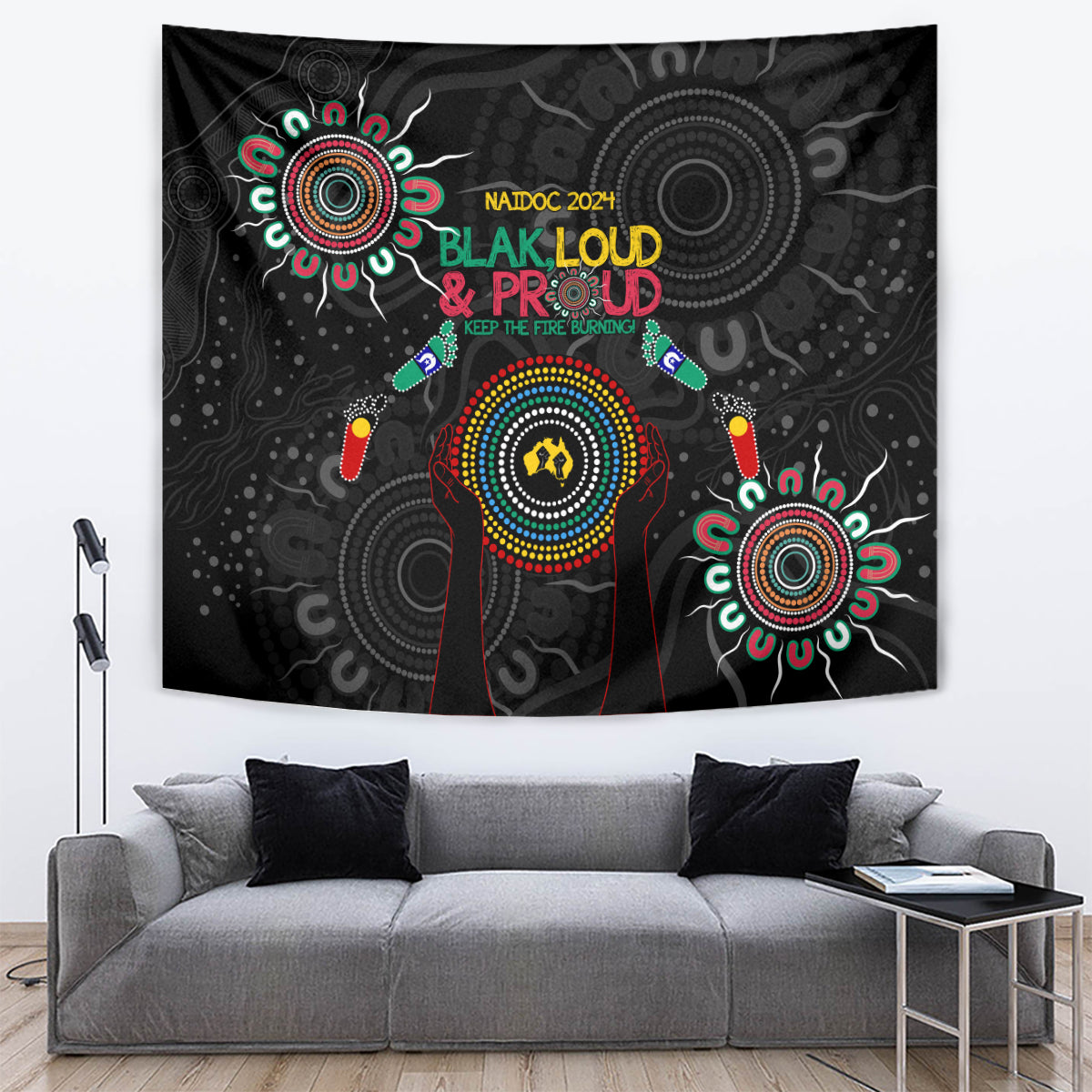 Blak Loud and Proud NAIDOC 2024 Tapestry Indigenous Aboriginal - Vibe Hoodie Shop