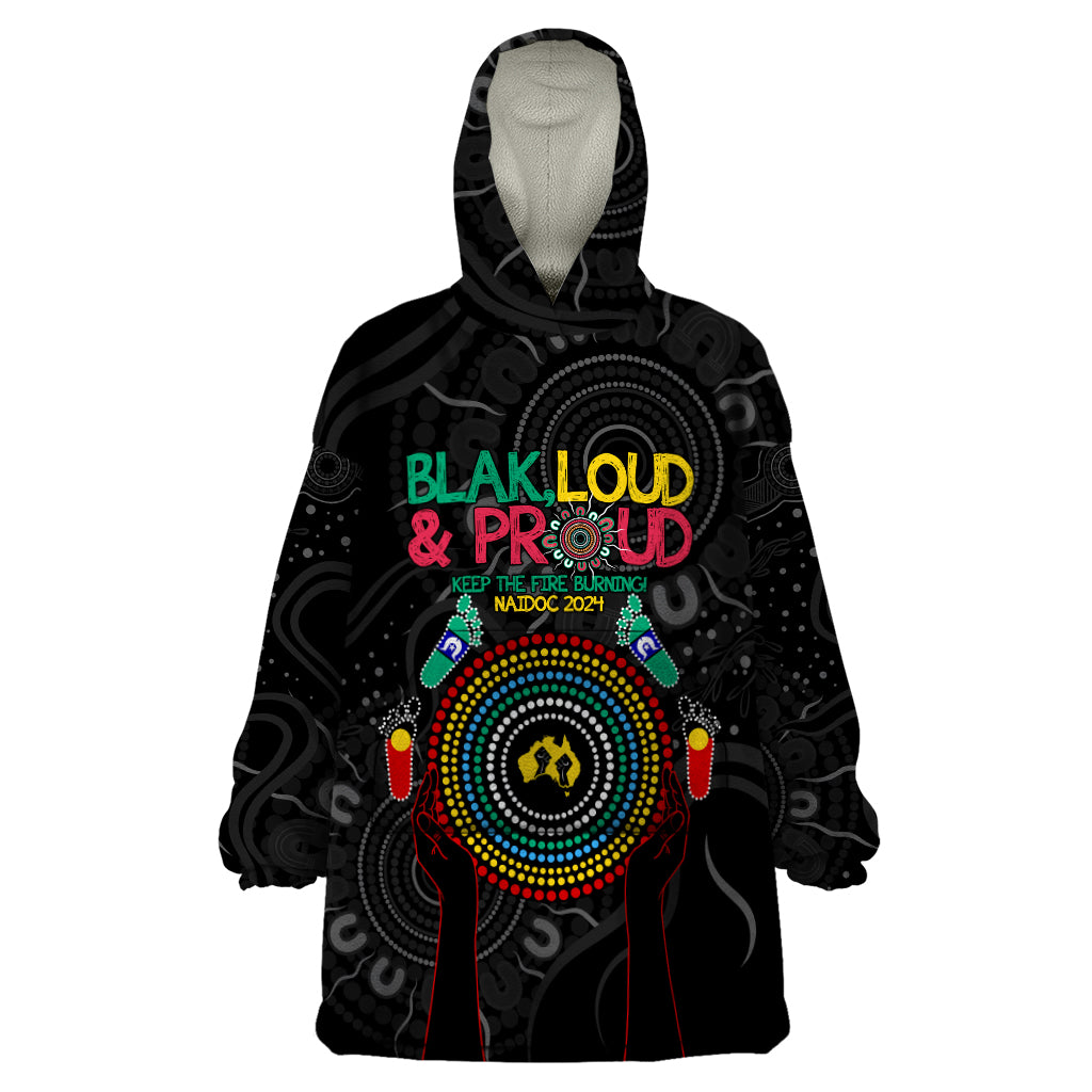 Blak Loud and Proud NAIDOC 2024 Wearable Blanket Hoodie Indigenous Aboriginal - Vibe Hoodie Shop