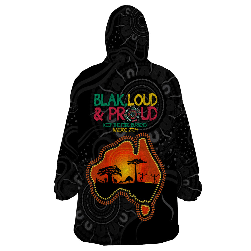 Blak Loud and Proud NAIDOC 2024 Wearable Blanket Hoodie Indigenous Aboriginal - Vibe Hoodie Shop