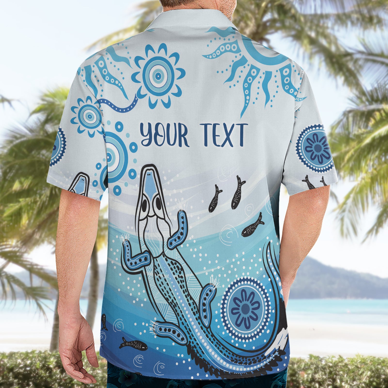 Personalised Keep the Fire Burning NAIDOC 2024 Hawaiian Shirt Aboriginal Dot with Crocodile - Vibe Hoodie Shop