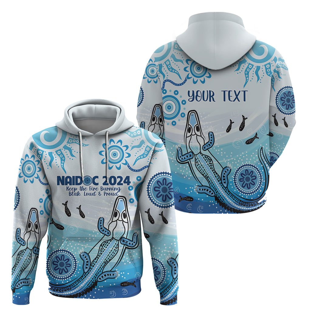 Personalised Keep the Fire Burning NAIDOC 2024 Hoodie Aboriginal Dot with Crocodile LT9 - Vibe Hoodie Shop