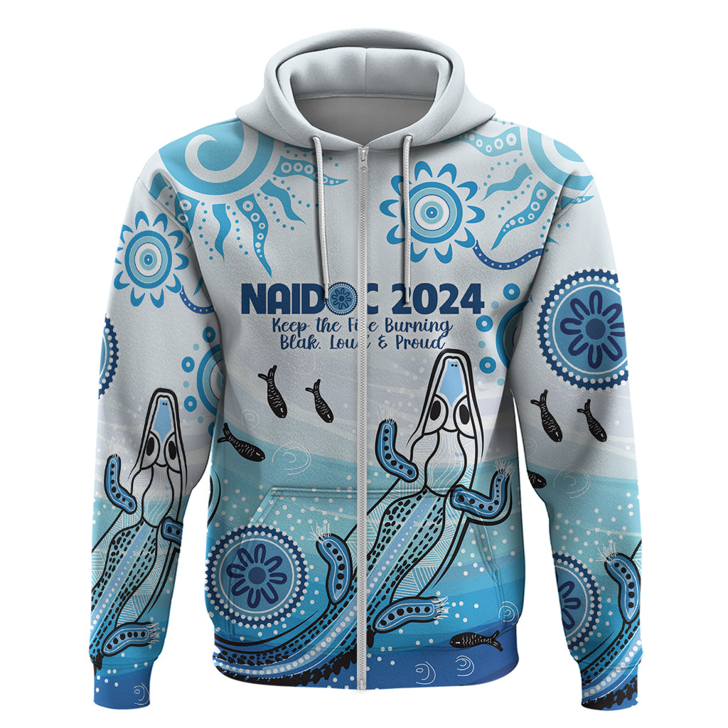 Personalised Keep the Fire Burning NAIDOC 2024 Hoodie Aboriginal Dot with Crocodile LT9 - Vibe Hoodie Shop
