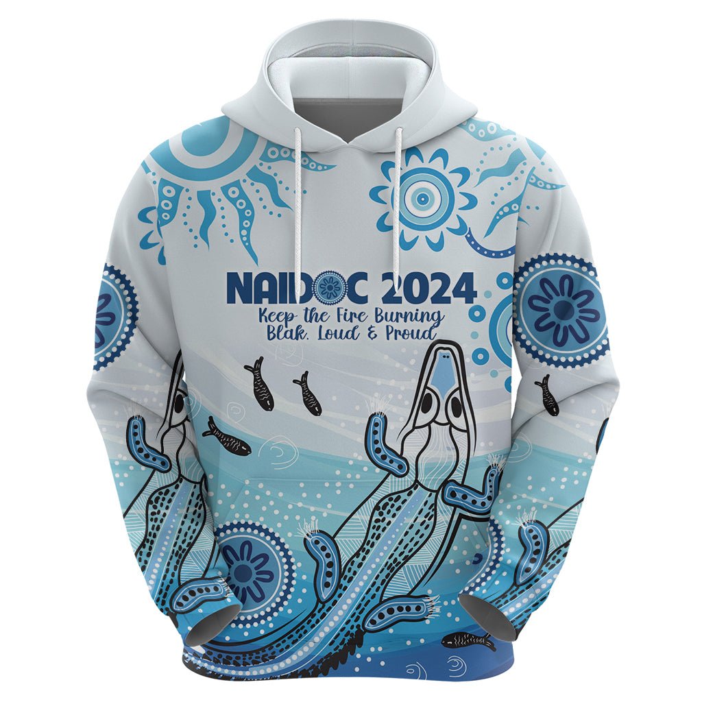 Personalised Keep the Fire Burning NAIDOC 2024 Hoodie Aboriginal Dot with Crocodile LT9 - Vibe Hoodie Shop