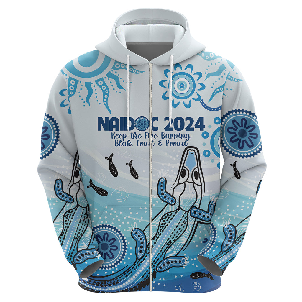 Personalised Keep the Fire Burning NAIDOC 2024 Hoodie Aboriginal Dot with Crocodile LT9 - Vibe Hoodie Shop
