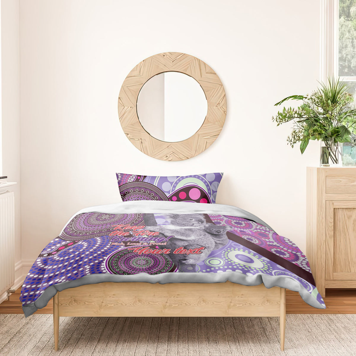 Personalised Australia Koala NAIDOC 2024 Bedding Set Keep the Fire Burning - Vibe Hoodie Shop
