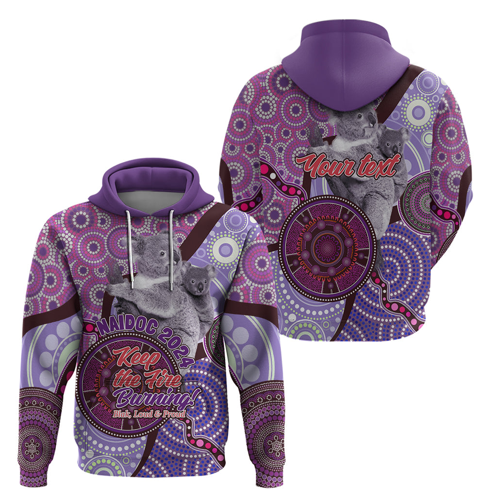 Personalised Australia Koala NAIDOC 2024 Hoodie Keep the Fire Burning LT9 - Vibe Hoodie Shop