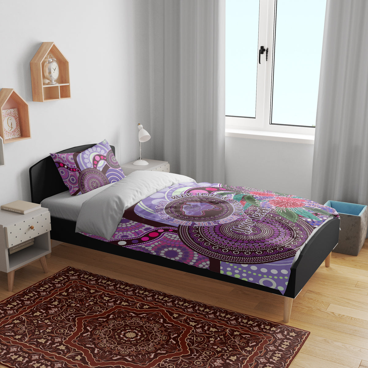 Personalised Australia NAIDOC 2024 Bedding Set Keep the Fire Burning Hakea Flowers - Vibe Hoodie Shop